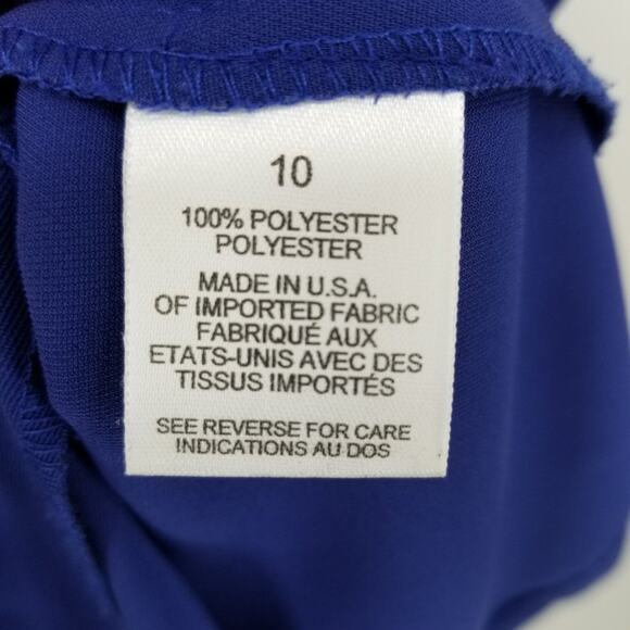 3/ $25 Talbots Vintage 90s Utility Maxi Shirt Dress 10P Blue Short Sleeve Button - Picture 6 of 6